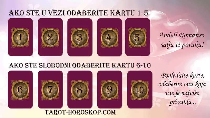 Karte Anđeli Romanse
